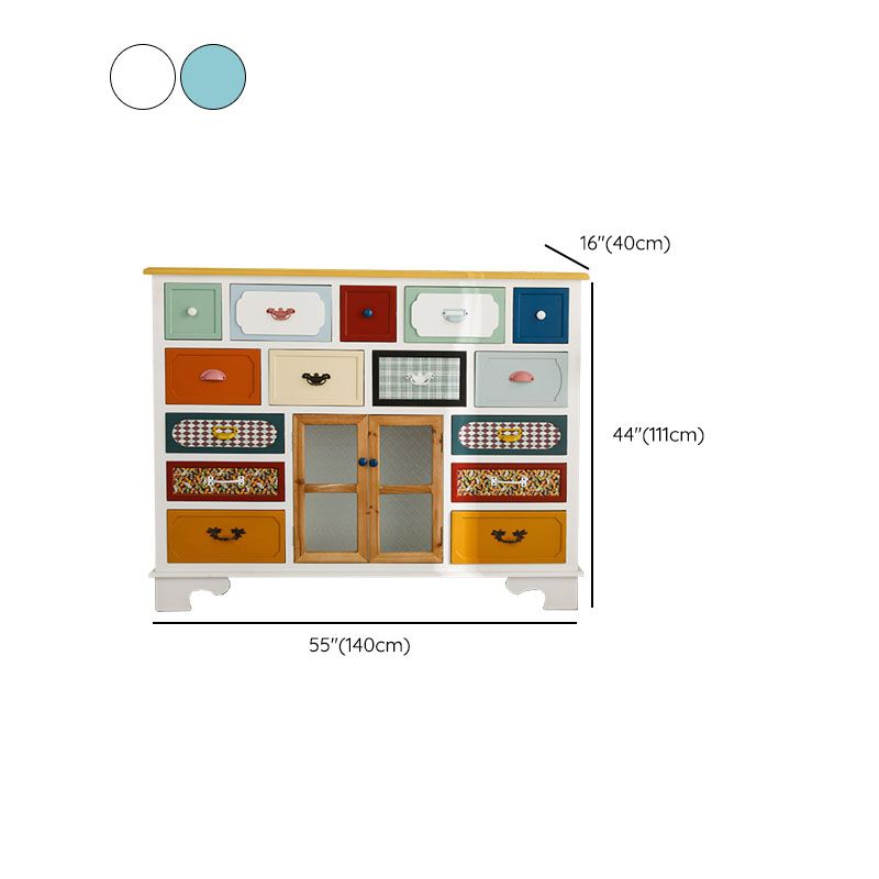 Coastal Style Dresser Manufactured Wood Storage Chest Dresser for Bedroom