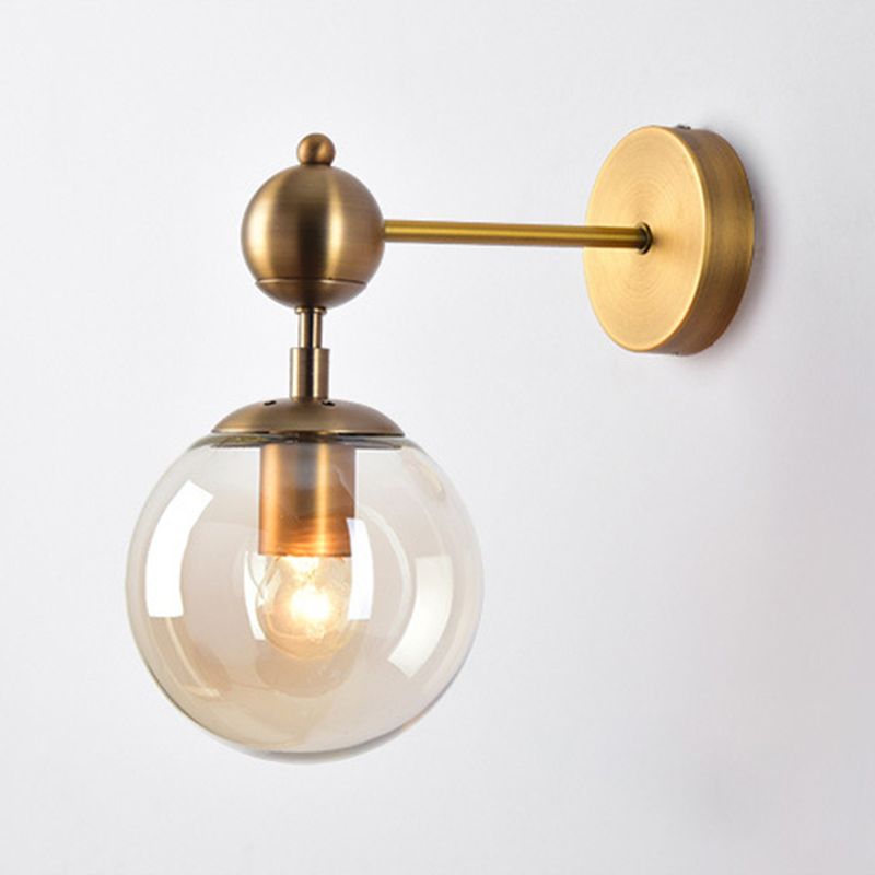 Globe Clear Class Wall Lighting Fixtures Modern Wall Mounted Light Fixture for Bedroom