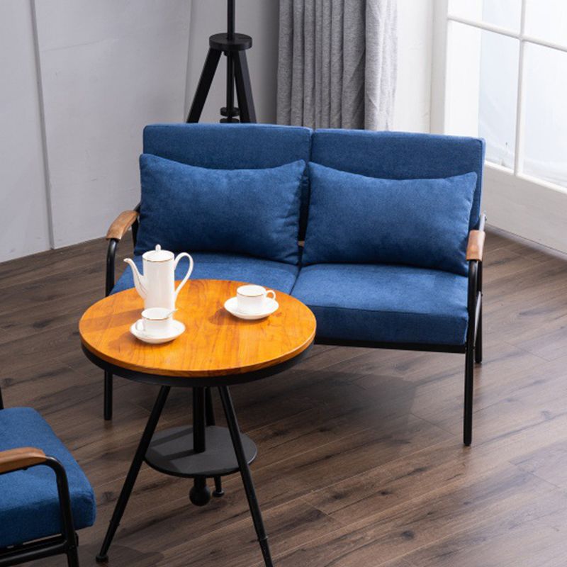 Square Arm Sofa 24.40" Wide 2-seater Sofa with Loose Back for Living Room