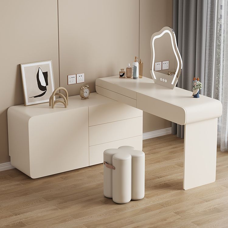 15.75" Wide Make-up Vanity White Makeup Vanity Desk Table with 6 Drawers
