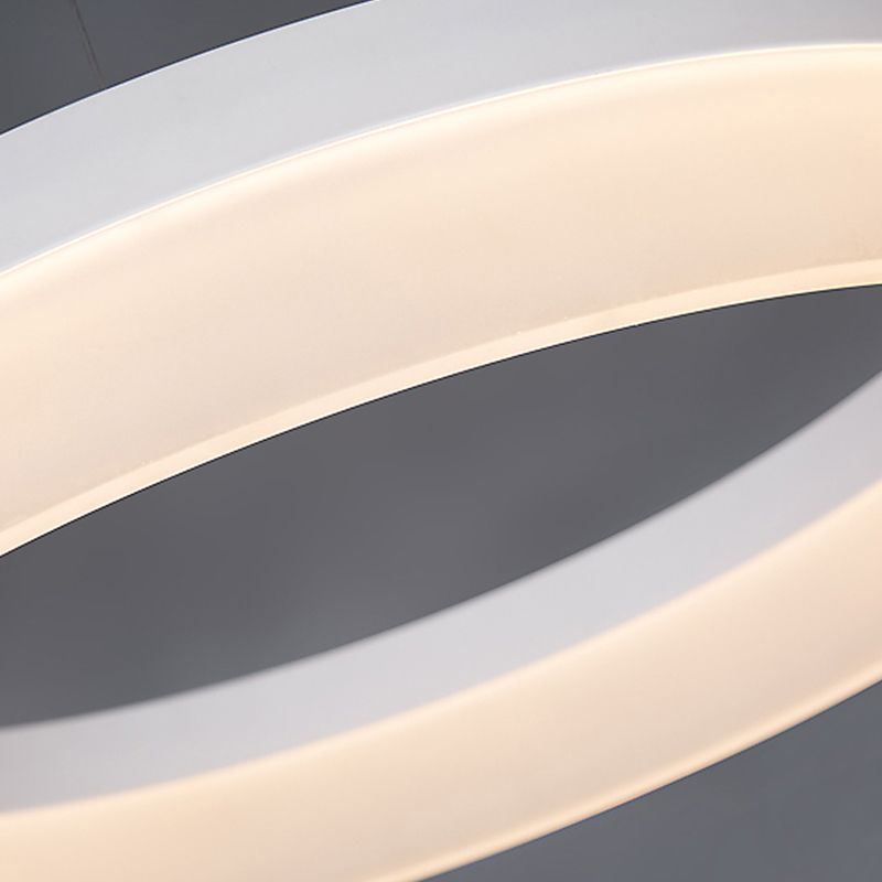 Single Tier Pendant Light Fixture Modern Circular Chandelier Lighting