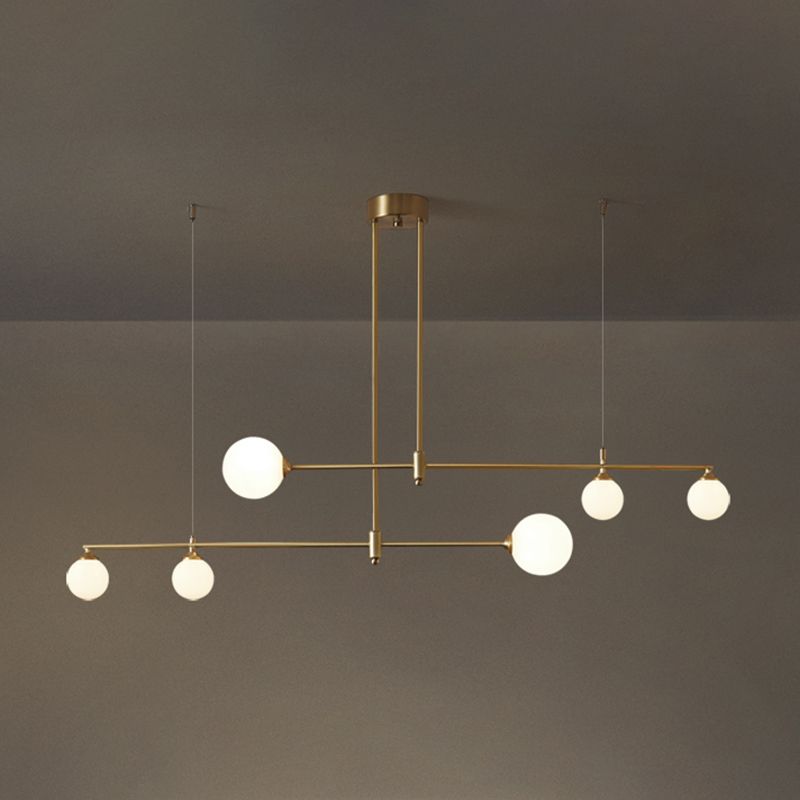 Contemporáneo de lámpara de lámpara de la isla Sphere Island Lights in Gold