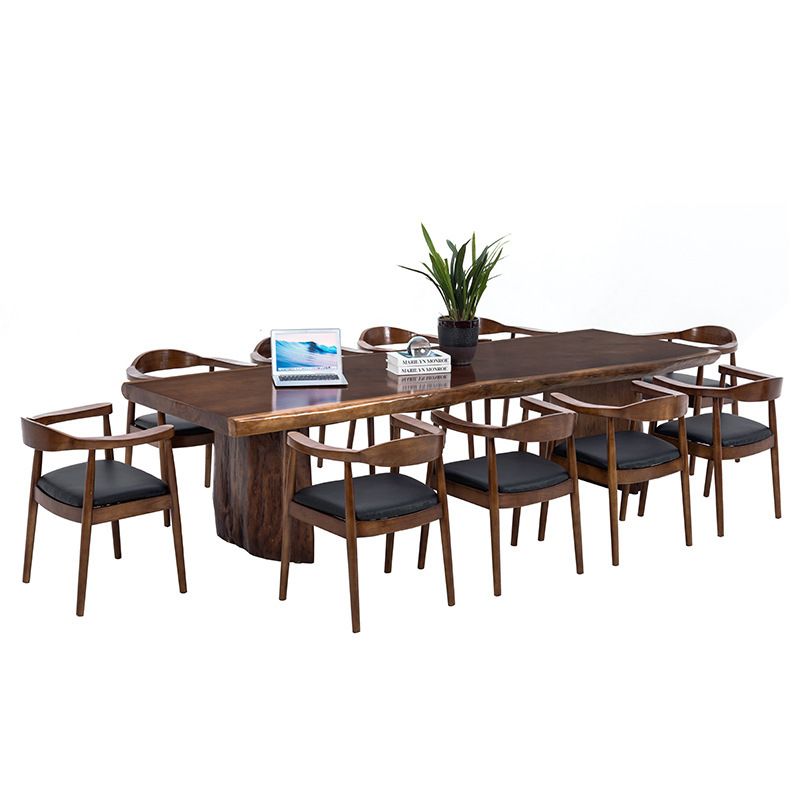 Contemporary Rectangular Office Desk Solid Wood Writing Desk for Office
