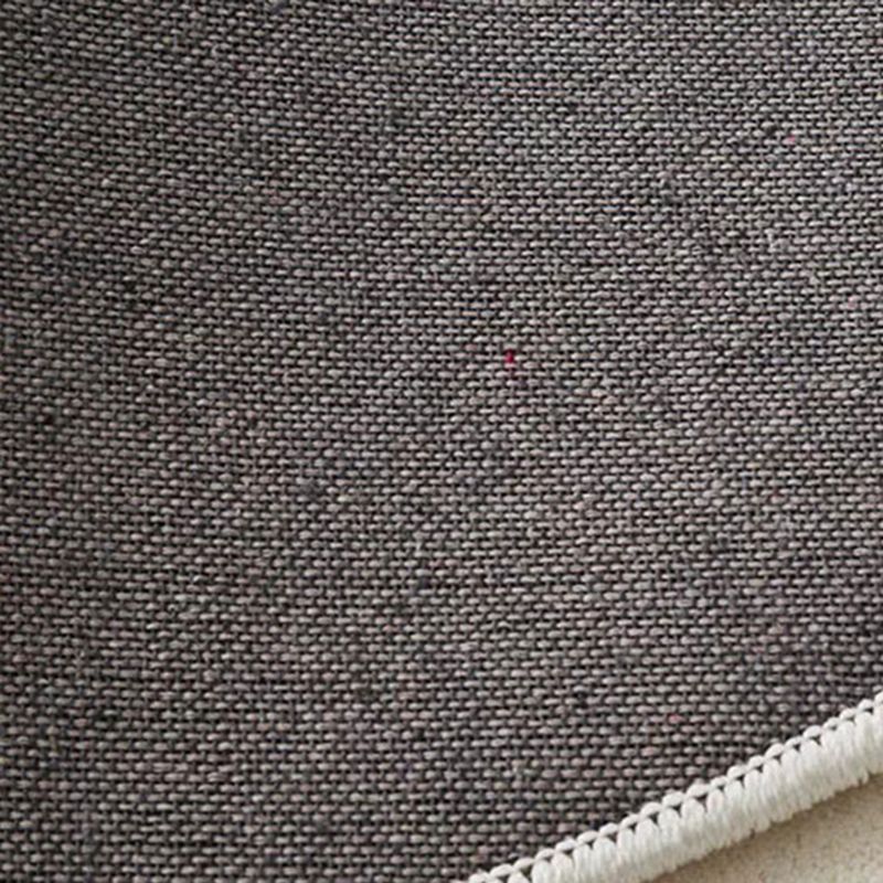 Abstract Pattern Modern Rug Polyester Dark Gray Rug Washable Rug for Living Room