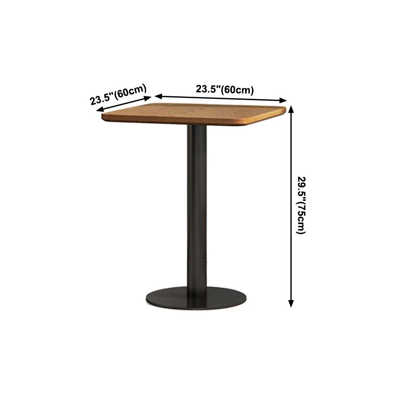 Industrial Wood Dinner Table Brown Table with Black Frame for Dining Room