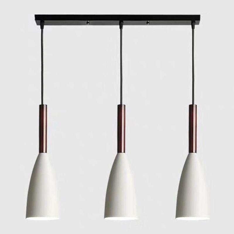 Modern 3-Light Island Pendant Lighting Cone Shade Ceiling Light for Dining Room