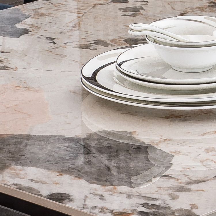 Sintered Stone Table for Restaurant Industrial Rectangle Dining Table with 4 Legs