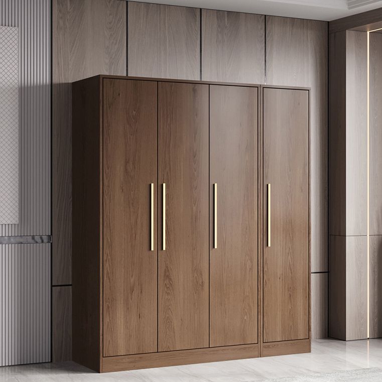 Brown Engineered Wood Wardrobe Closet Modern Wardrobe Armoire