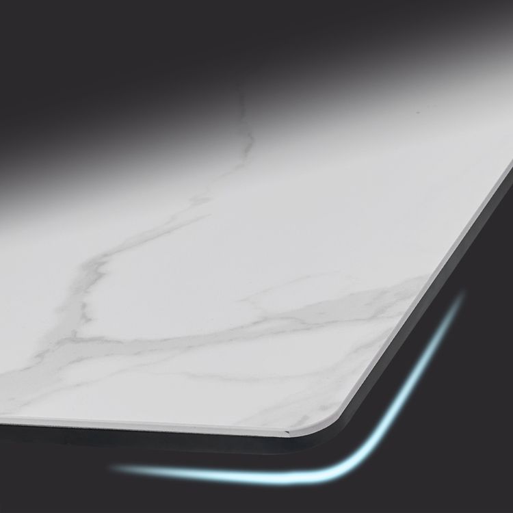 Zeitgenössischer Rechteckelette Sintered Stone Top Esstischmöbel mit abnehmbarem Blatt