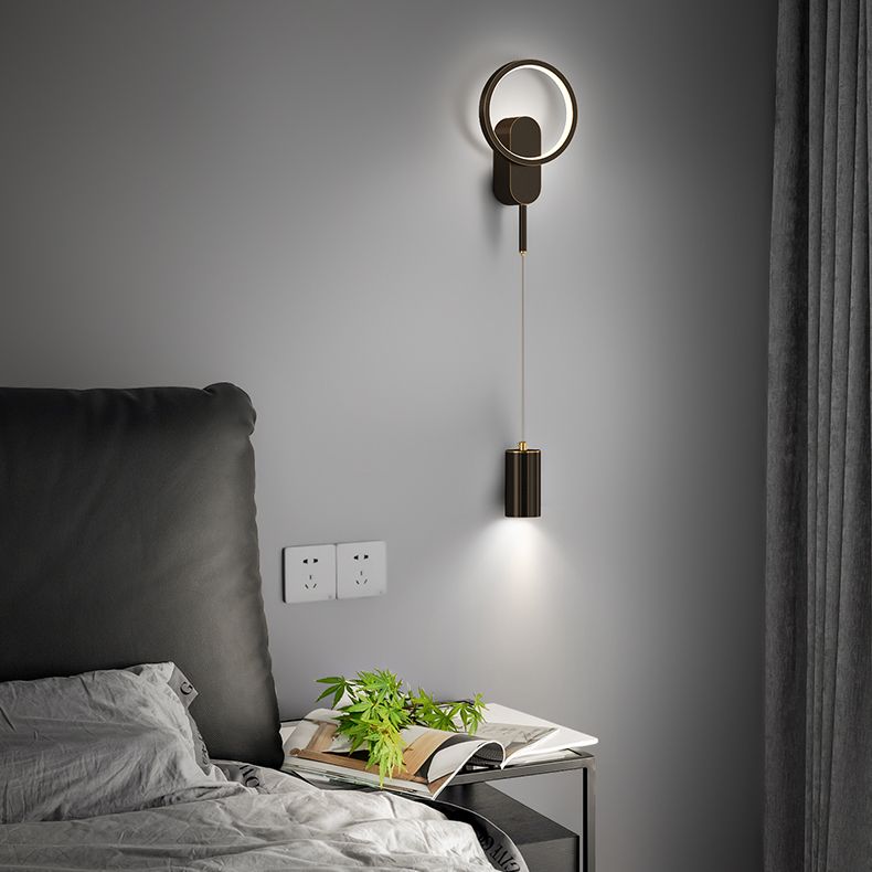 Lámparas de pared LED geométrica de metal estilo moderno de estilo múltiple luminos