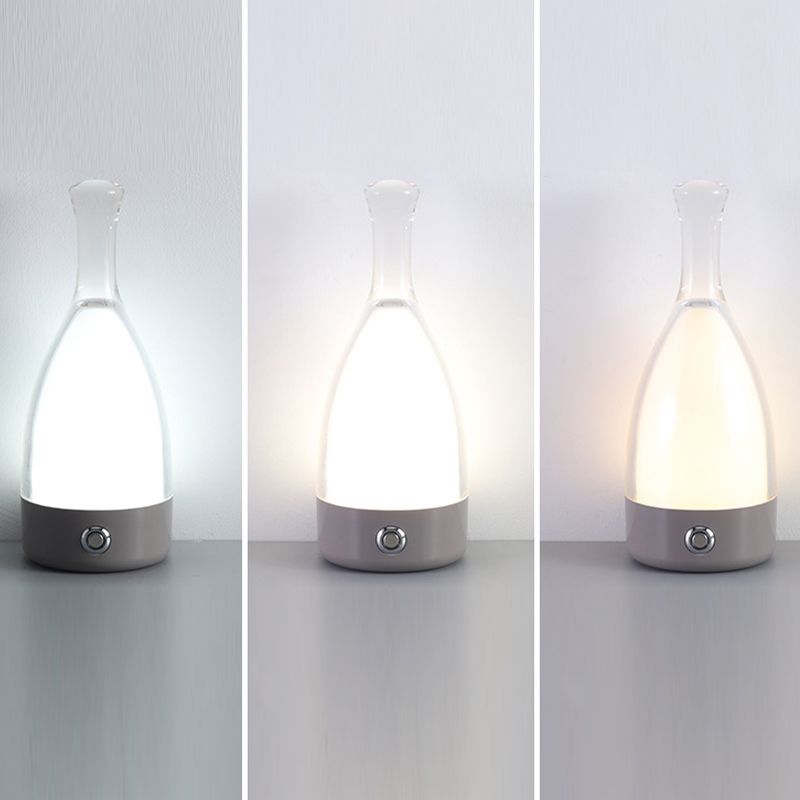 Bottle Shape Table Lamp Modern Style Glass Single Light Table Light