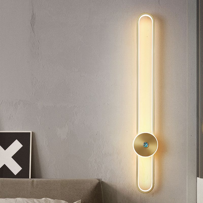 Modern Style Wall Mounted Sconce Black/Gold Wall Lights for Living Room