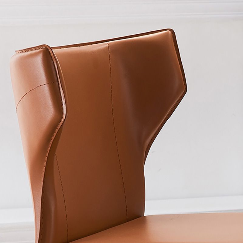 Silla moderna de metal para interiores y exteriores, silla lateral de comedor sin brazos con respaldo