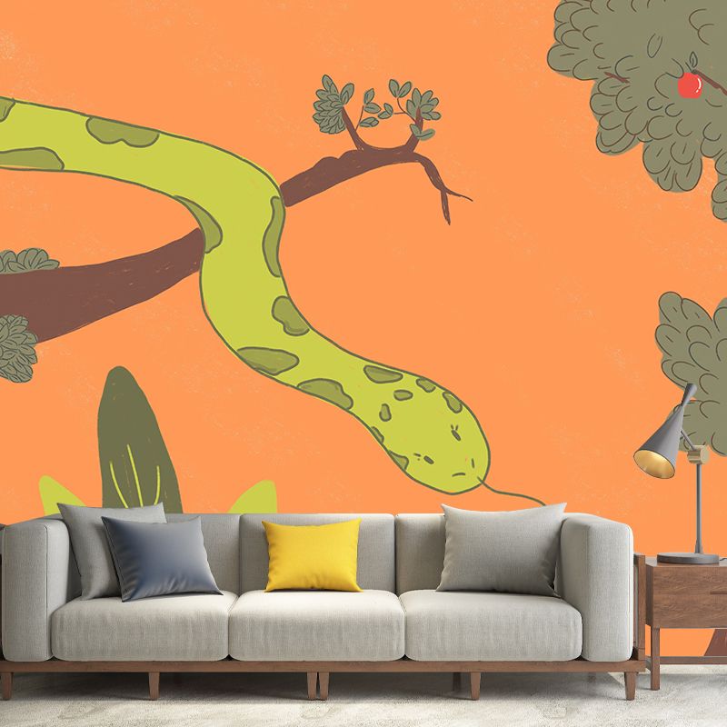 Stain Resistant Mural Wallpaper Animals Illustration Indoor Wall Mural