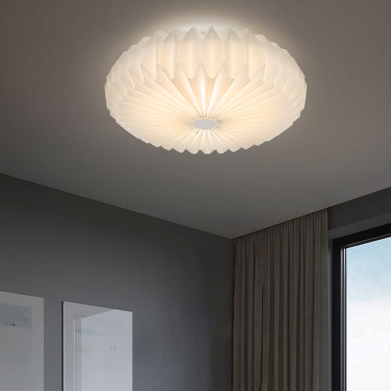 Modernism White Single Flush Mount Lighting Unique Ceiling Light with Acrylic