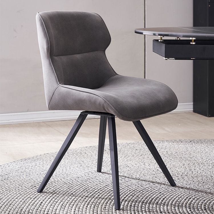 Sillas de comedor de cuero con brazo de estilo moderno, silla con respaldo para cocina