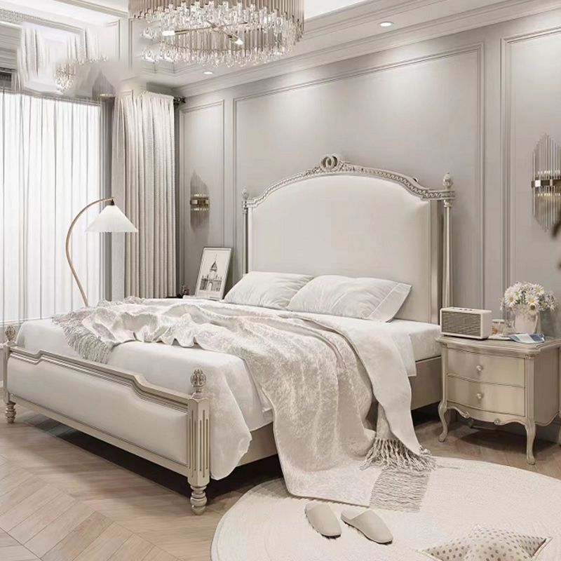 Genuine Leather Upholstered StandardBed 63" H Panel Bed with Lift Up Storage