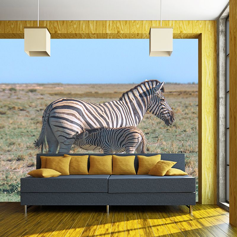 Contemporary Style Wild Animal Mural Horizontal Photography Sleeping Room Wall Mural