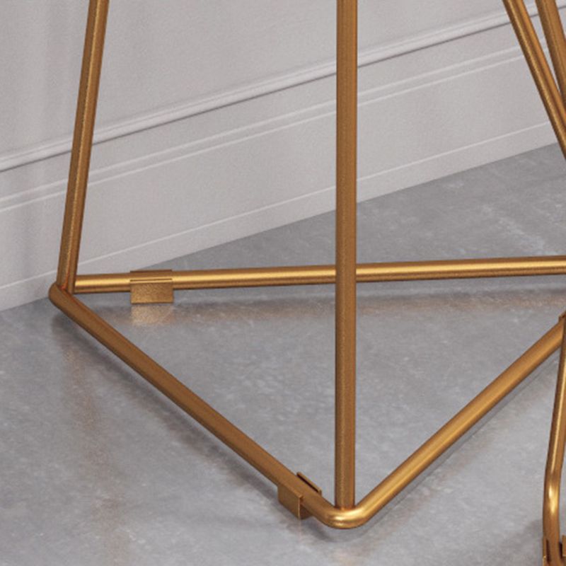 Rectangle Wood Bar Table with High Metal Stools Glam Style 1/2/4 Pieces Bar Table Set