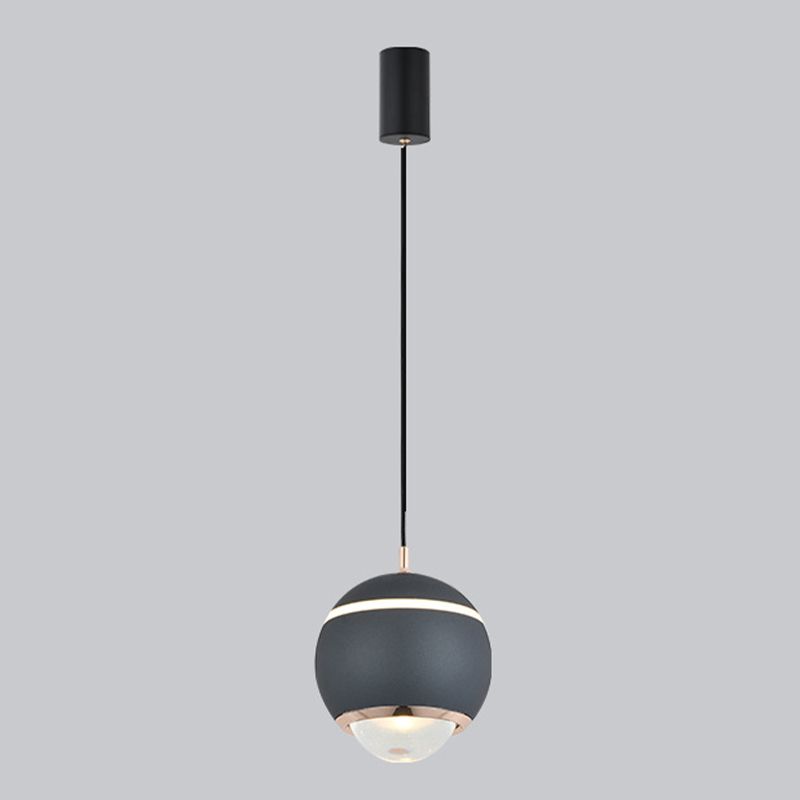Spherical Shape Hanging Lighting Modern Style Metal 2 Light Hanging Lamp for Bedroom