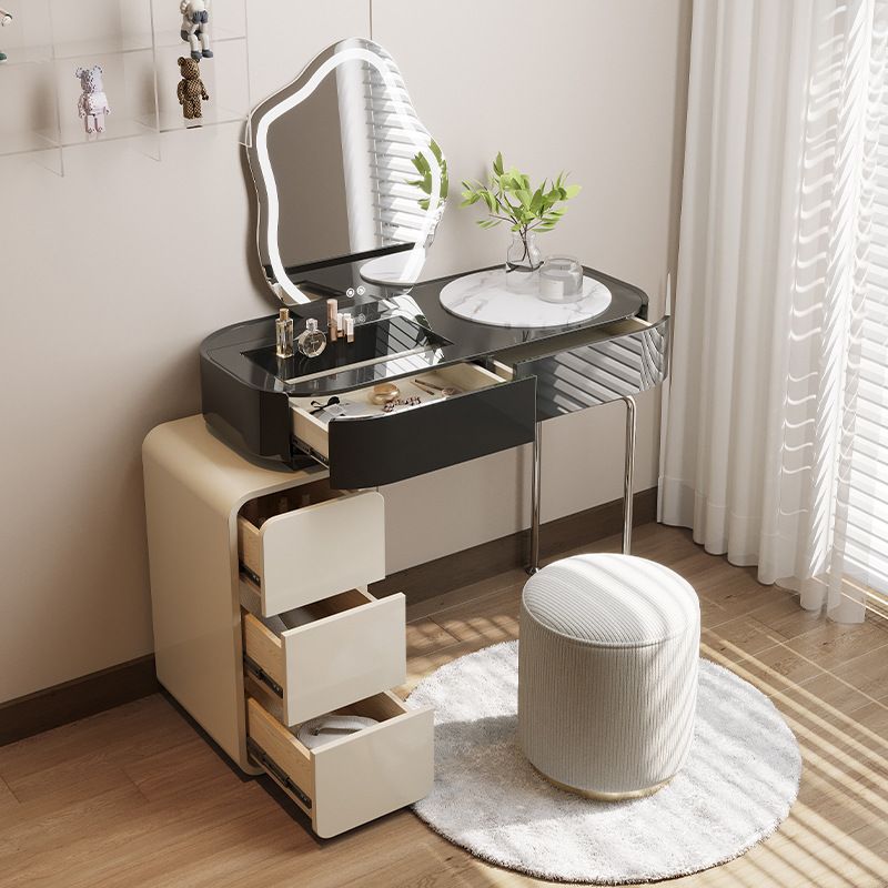 Wooden Make-up Vanity Black Makeup Vanity Desk Table with Drawer