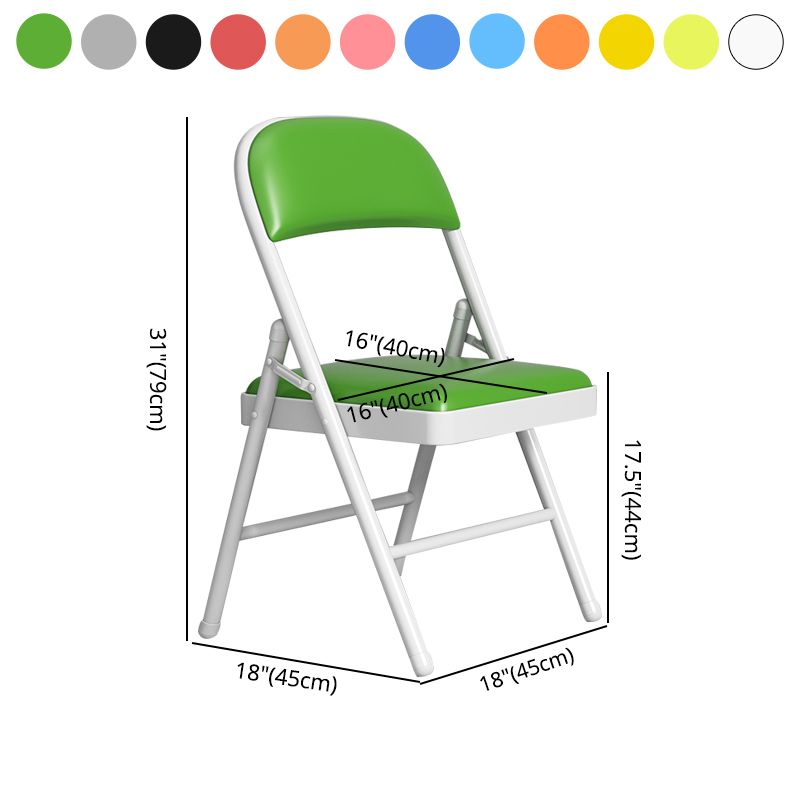 Sillas de comedor contemporáneas, sillas laterales plegables sin brazos con patas de metal para cocina