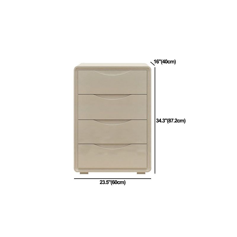 16" W White Wooden Storage Chest Modern Storage Chest Dresser with Drawers