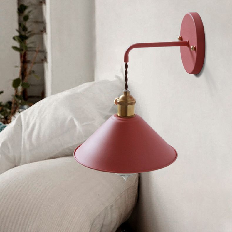 Moderne kreative Kegel Hängende Wandleuchten schmiedeeisere Makkaronwandlampe für Innenräume