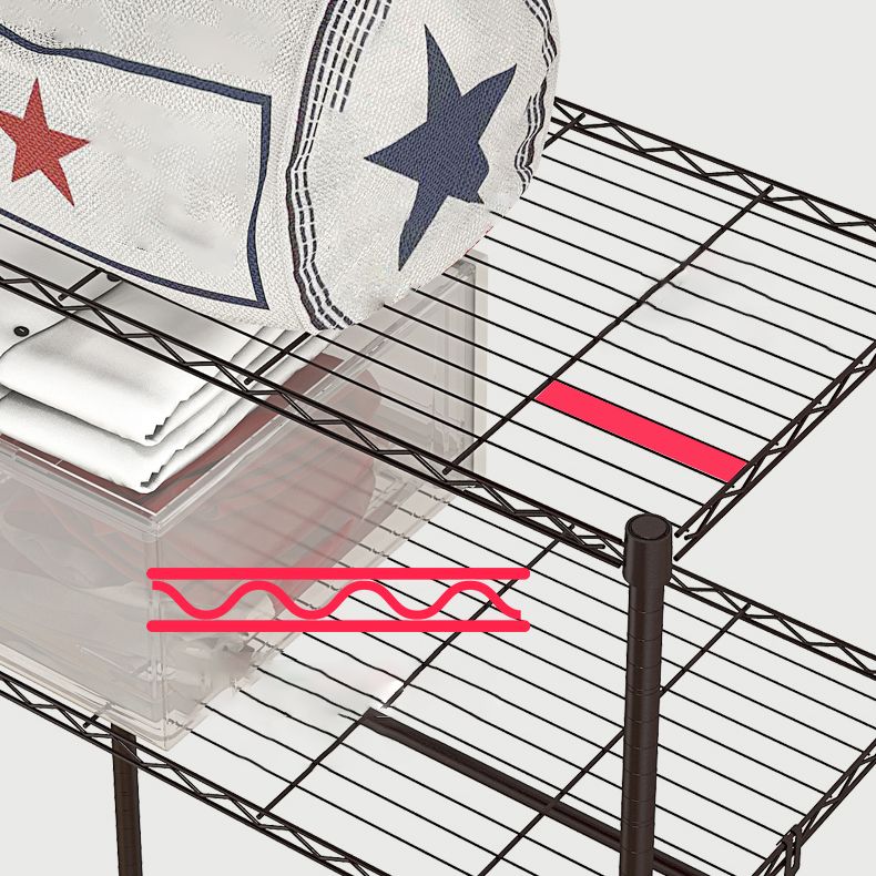 Black Contemporary Style Armoire Metal Steel Armoire for Bedroom