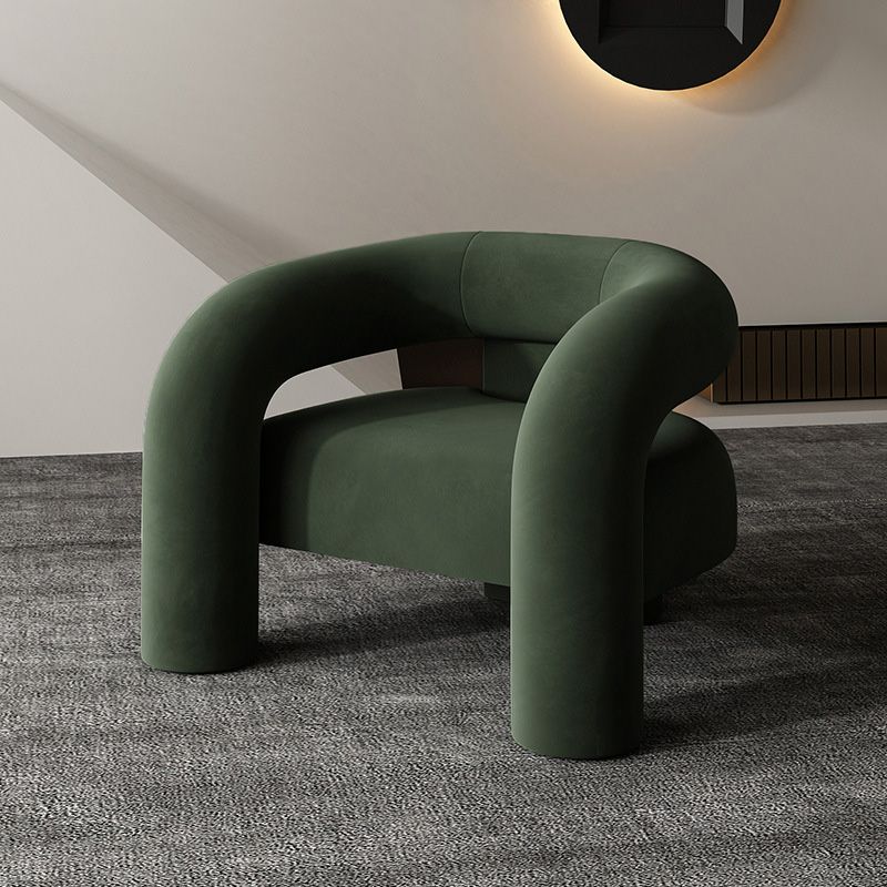 Solid Wood Frame Lounge Chair Arms Included Side Chair for Living Room