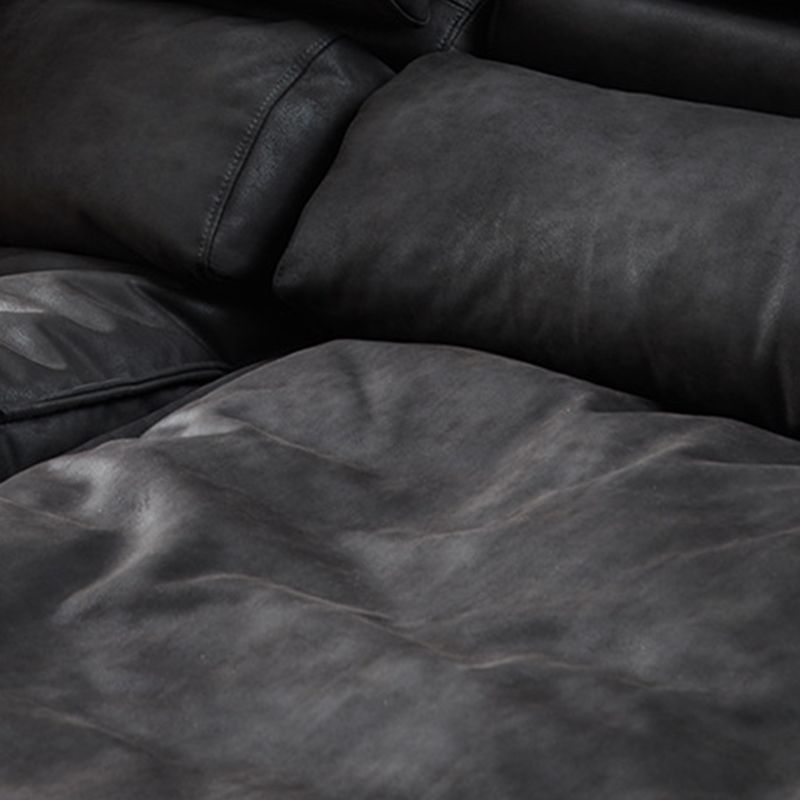 Square Armrest Cushioning Backrest Black Metal Sofa Legs Black Tech Fabric Sofa Bed