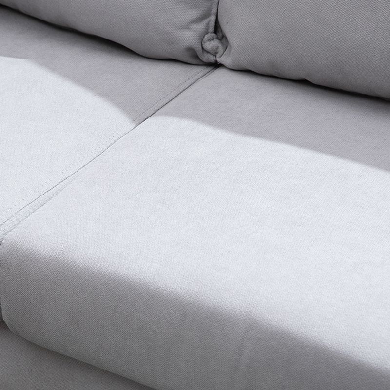 Scandinavian Loose Back Sofa 27.17" H Square Arm Slipcovered Loveseat