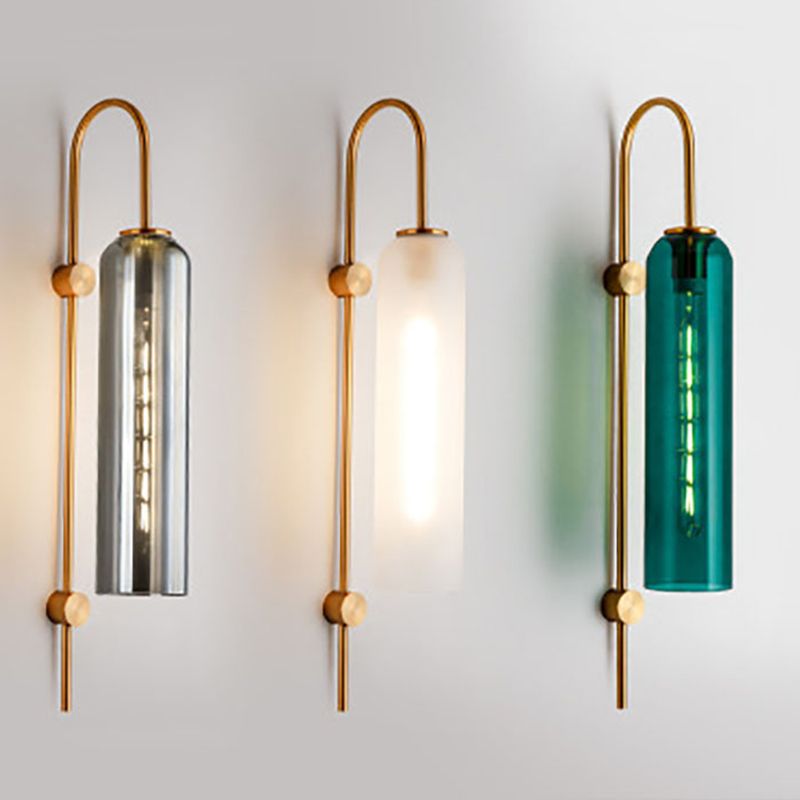 Postmoderne Einfachheit Zylinder Wandleuchte Glaswandleuchten für Schlafzimmer