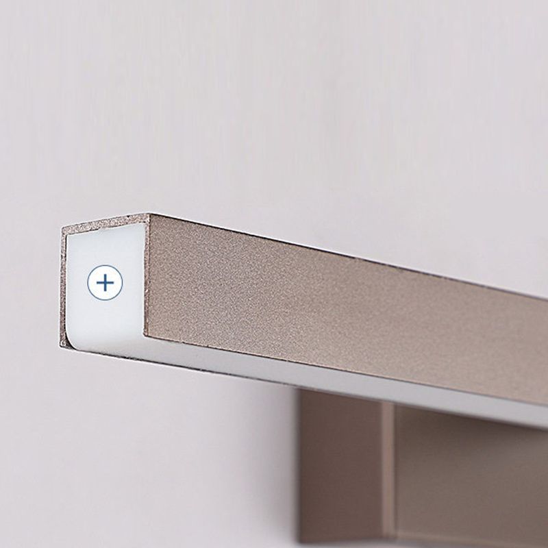 Metal Linear Shape Mirror Wall Light Modern Style 1 Light Mirror Wall Mounted Light