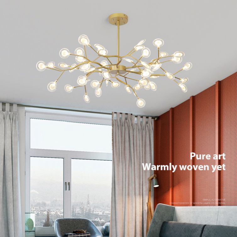 Modern Farmhouse Chandelier with Clear Acrylic Panels Shades Chandelier Lighting Fixtures