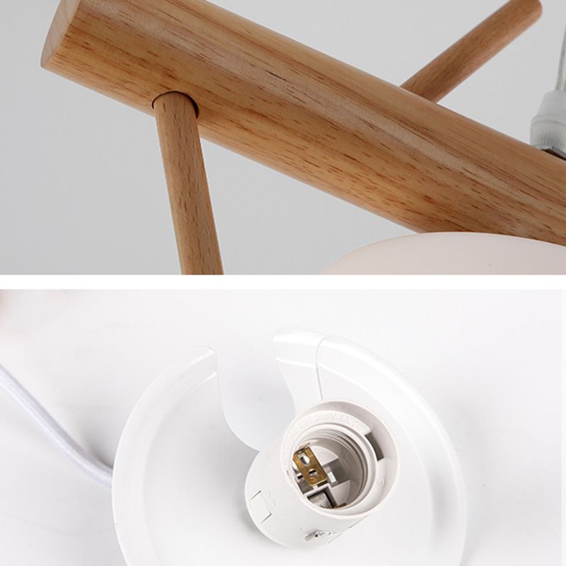 Solid Wood Branch Shaped Island Light with Birds Elements Modern Simplicity Style Lighting Fixture for Dining Room