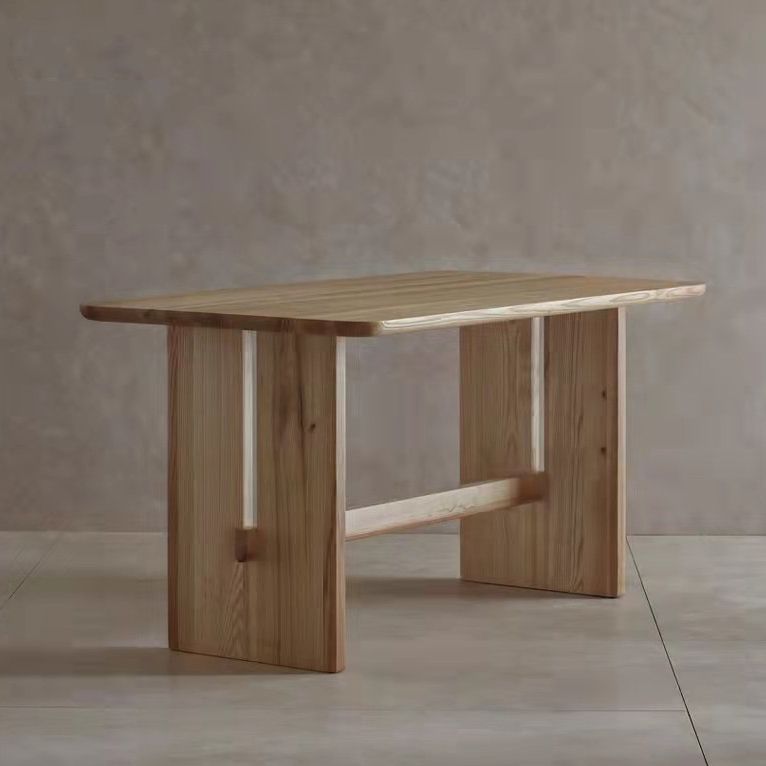Kausal massives Holz Standard Esstisch Khaki Rechteck Form Esstisch für Küche