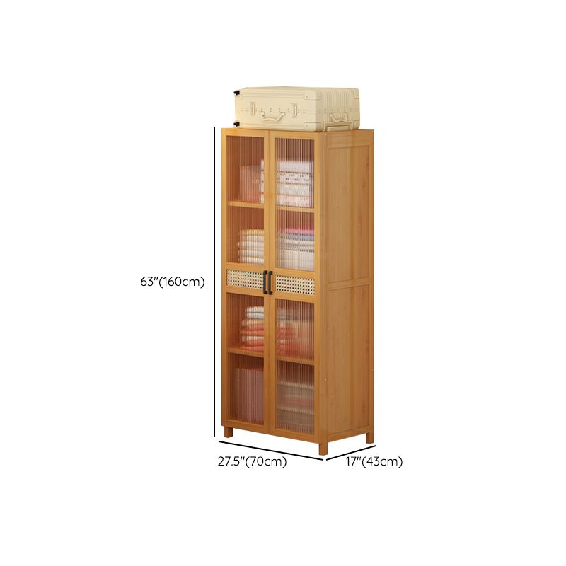 Modern Style Wardrobe Cabinet Wood Wardrobe Armoire with Shelves