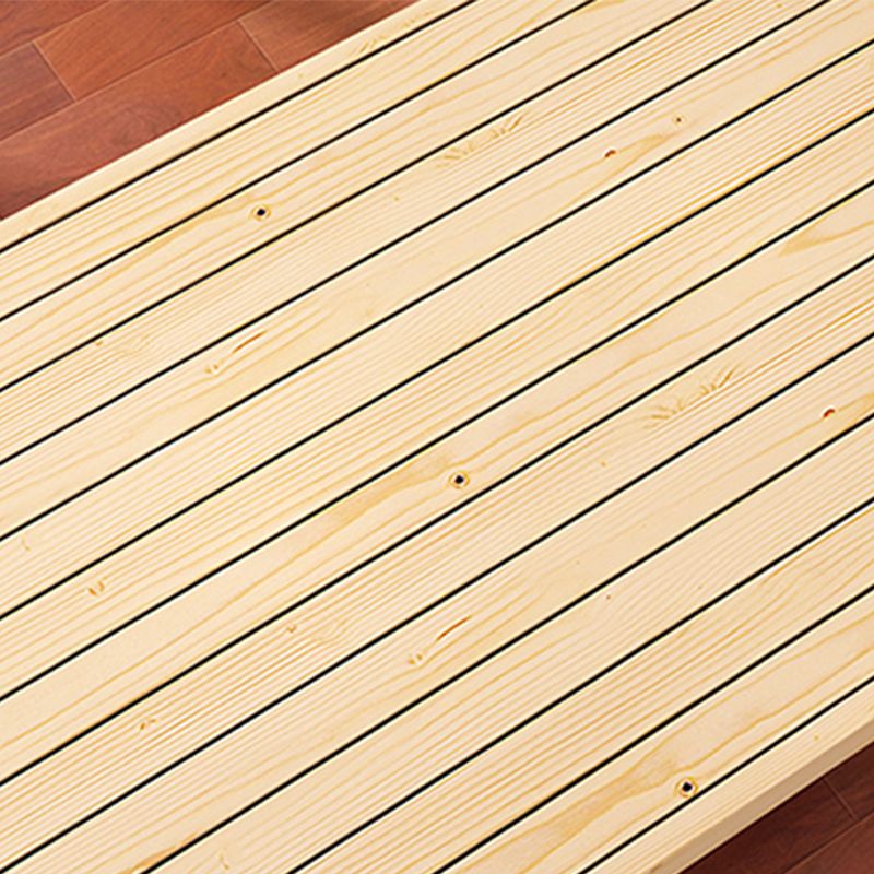 Modern Style Solid Wood Bed Slat Low Profile Standard Bed in Natural