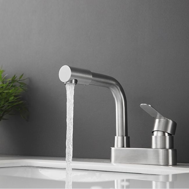 Modern Style Vessel Faucet Stainless Steel Single Handle High Arc Vessel Faucet