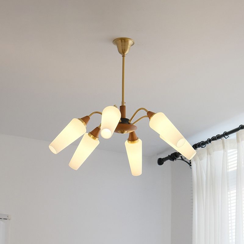 Luci del lampadario in vetro di rame Light a sospensione moderna nordica per soggiorno