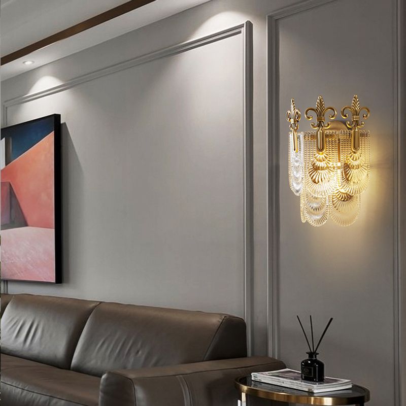 Multiple-Light Geometric Wall Sconce Light Modern Crystal Wall Sconce Lighting