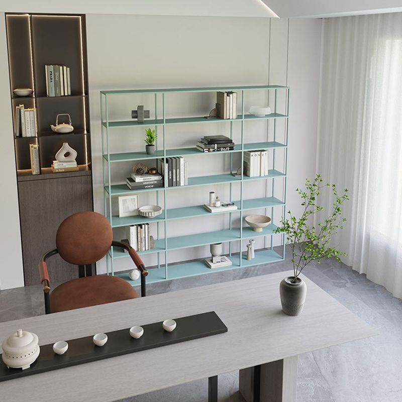 Industrial Antique Finish Shelf Bookcase Etagere Metal Bookshelf with Shelves