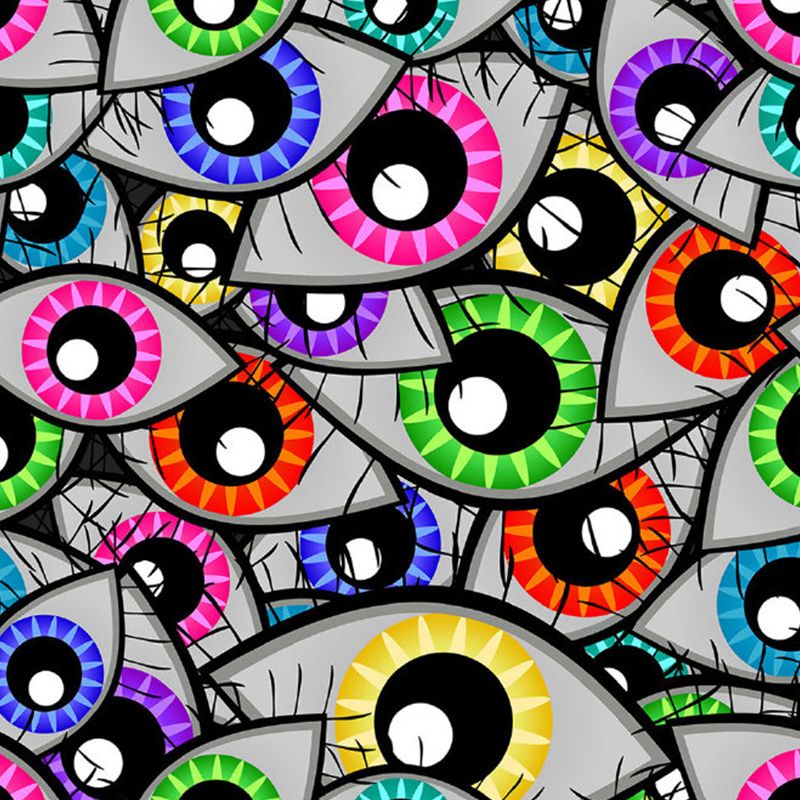 Novelty Eyes Painting Wall Mural Multicolored Waterproofing Wall Art for Home Decor