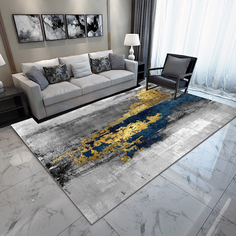 Simplicidad Patrón gráfico de la alfombra Alfombra de área de poliéster Alfombra de interior sin deslizamiento para sala de estar para sala de estar