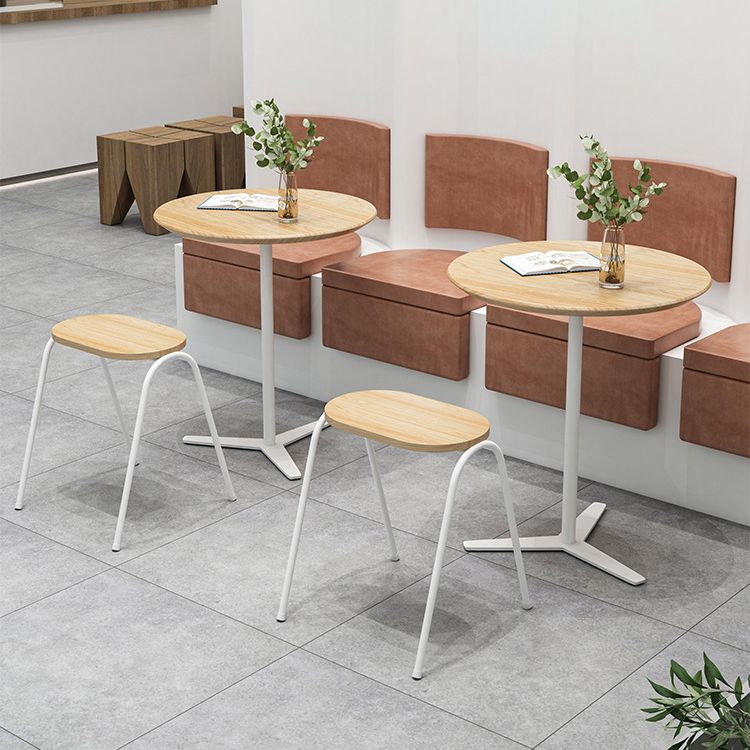 Nordic 1/2 Pieces Dining Set Round Wood Dining Table for Milk Tea Shop