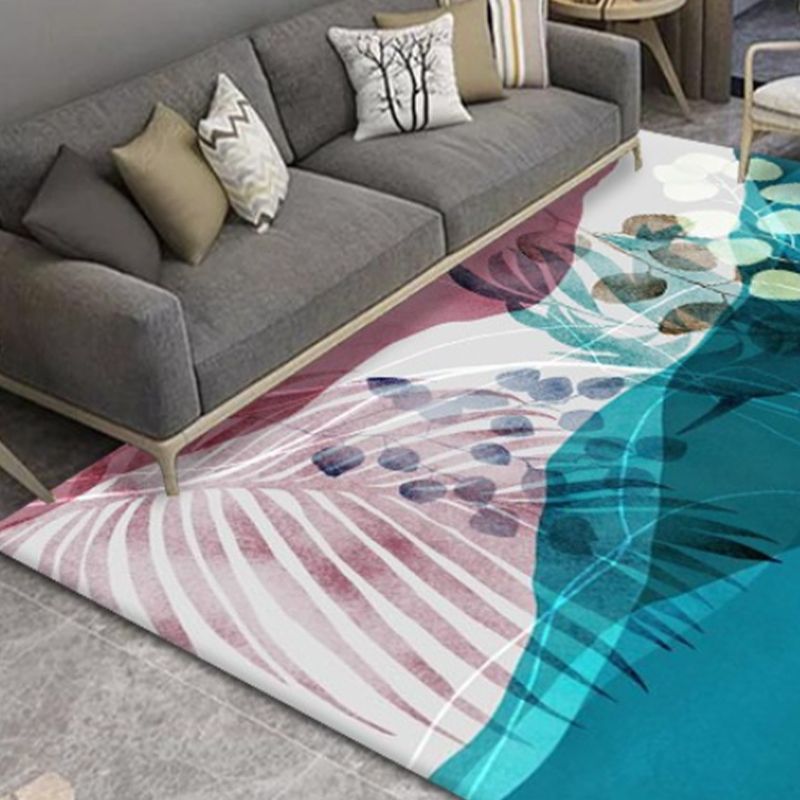 Nordic Purple Carpet Contrast Color Carpet Washable Carpet for Drawing Room