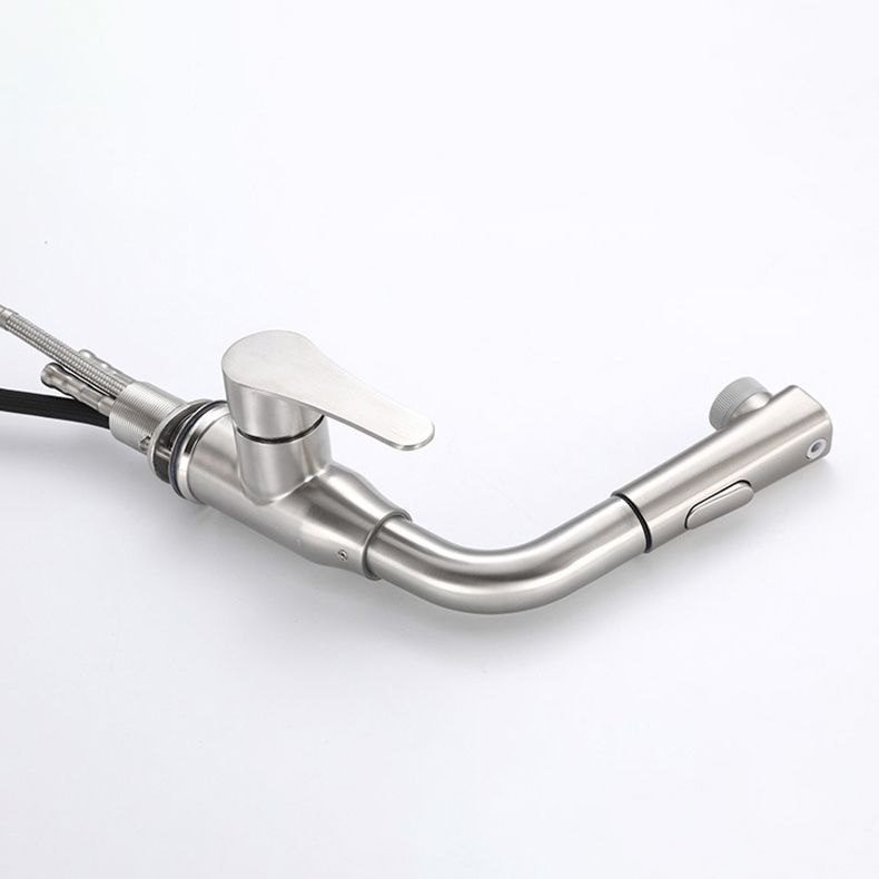 Modern 1-Handle Bathroom Sink Faucet Circular Vessel Sink Faucet Stainless Steel