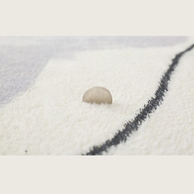 Casual Abstract Area Carpet Yellow Polyester Carpet Non-Split Rug for Indoor Room