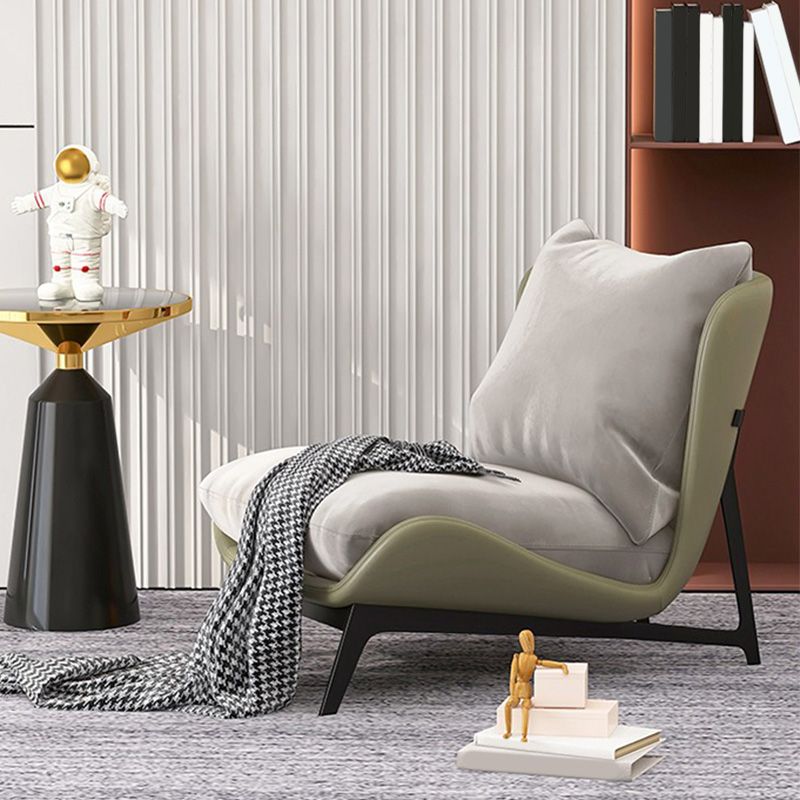 26.77"L x 26.38"W x 29.53"H Velvet Slipper Chair,Modern Armless Chair for Living Room